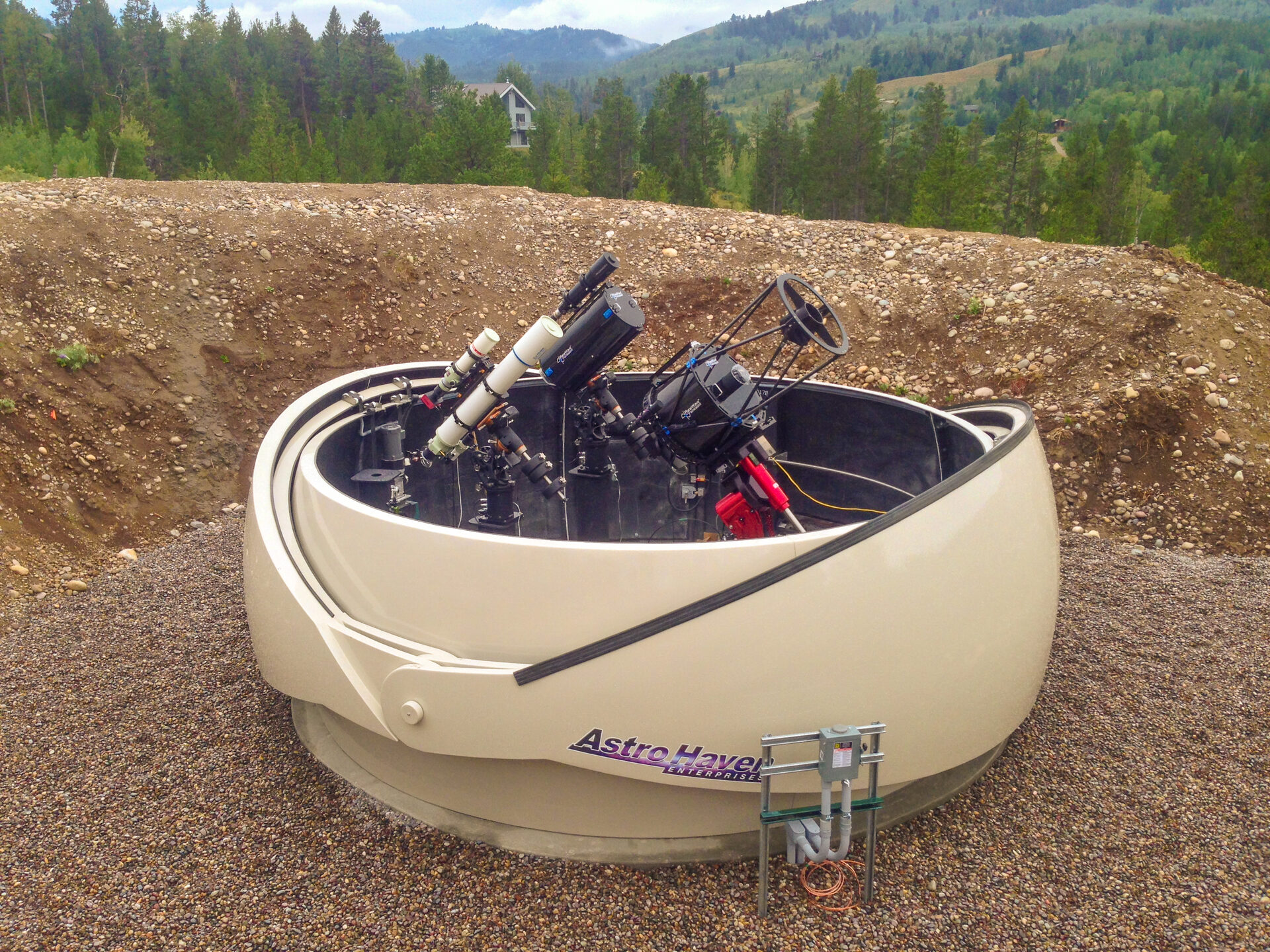 Private observatory interior, Jackson Hole Wyoming